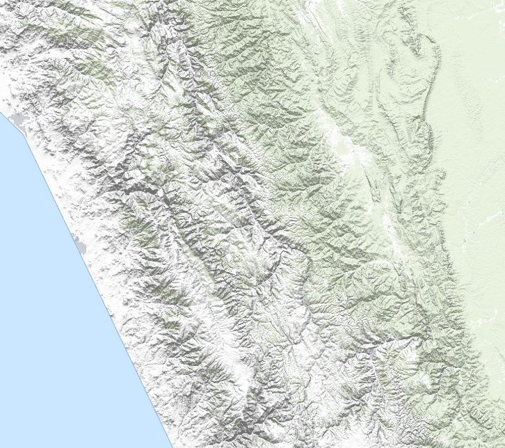 Peruvian Andes Elevation Map