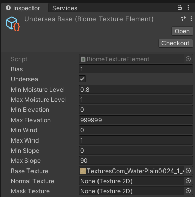 Screen shot of Biome Texture Inspector