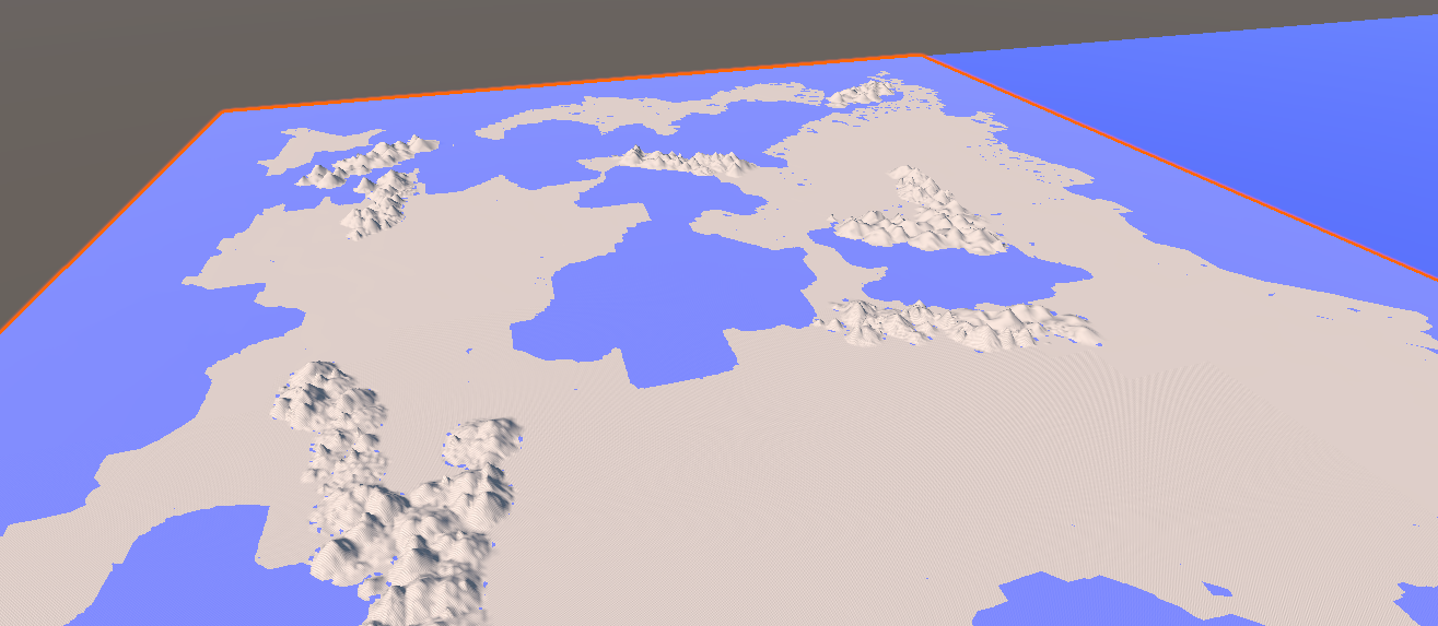 Mountains with ocean plane enabled